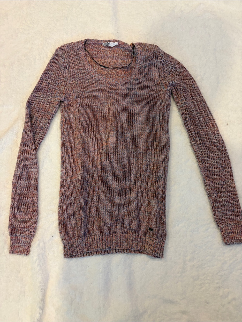 Volcom Marled Crewneck Sweater in Rose-Mauve